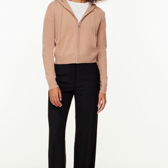 Aritzia Babaton Luxe Cashmere Zip-Up in Green (Small) - Picture 3 of 6